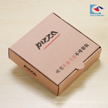 caja de embalaje corrugado de la pizza del diseño personalizado con el logotipo